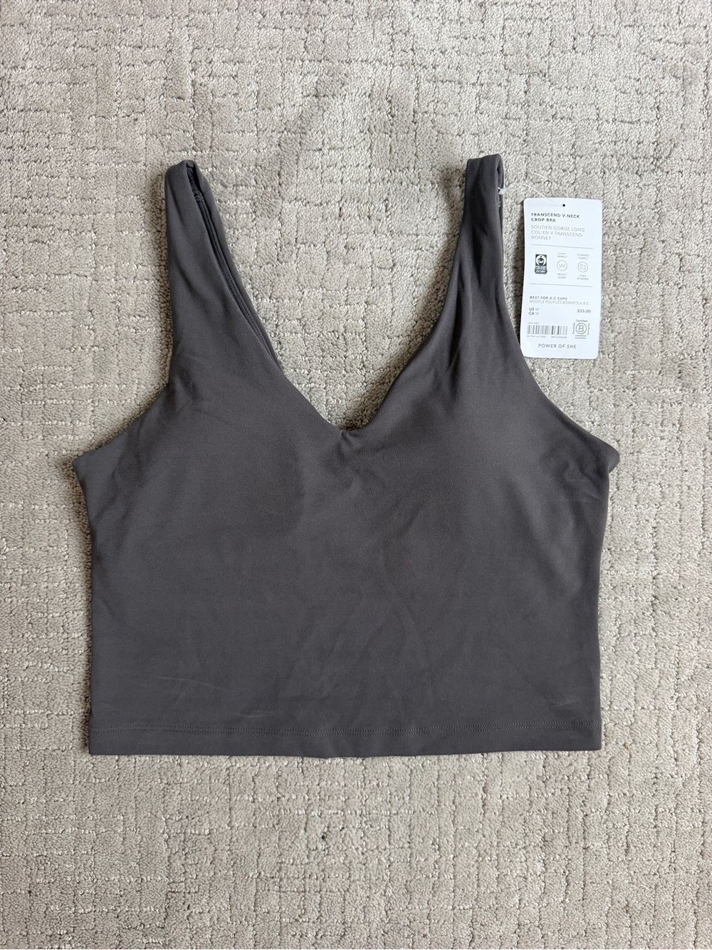 Athleta Transcend V-neck crop bra